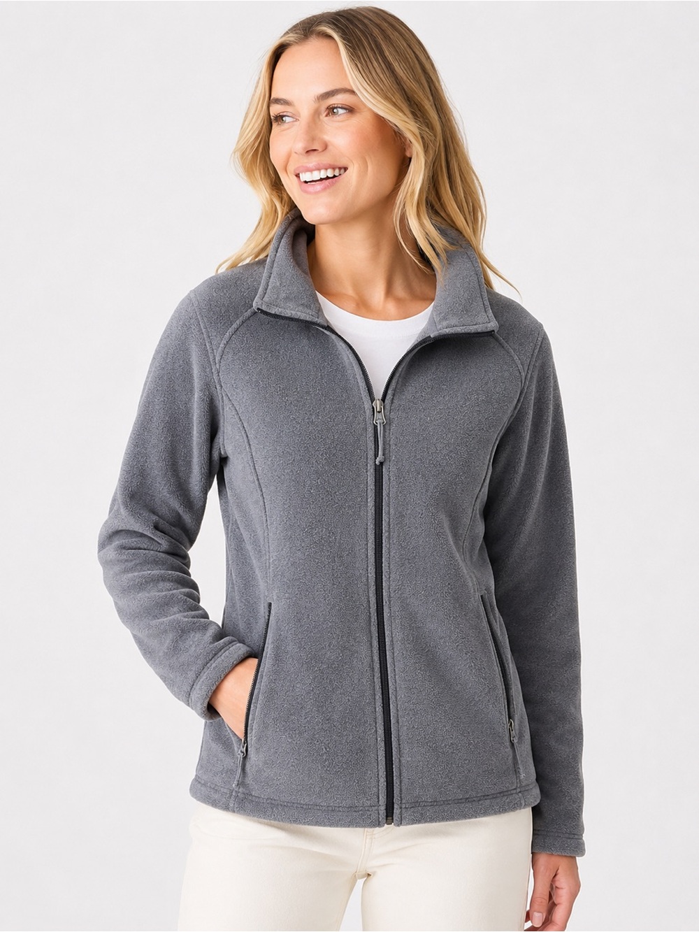 L.L. Bean Women's Charcoal Gray Fleece Jacket